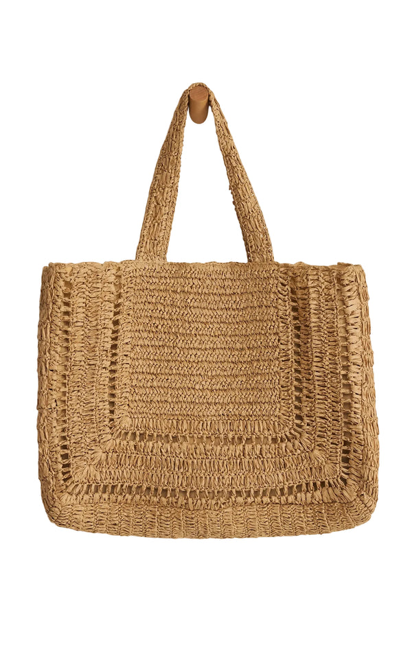 Hideaway Raffia Tote