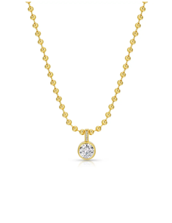 Bold in Style CZ Pendant Necklace