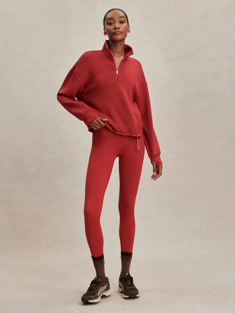 Sian Cropped Half Zip Midlayer