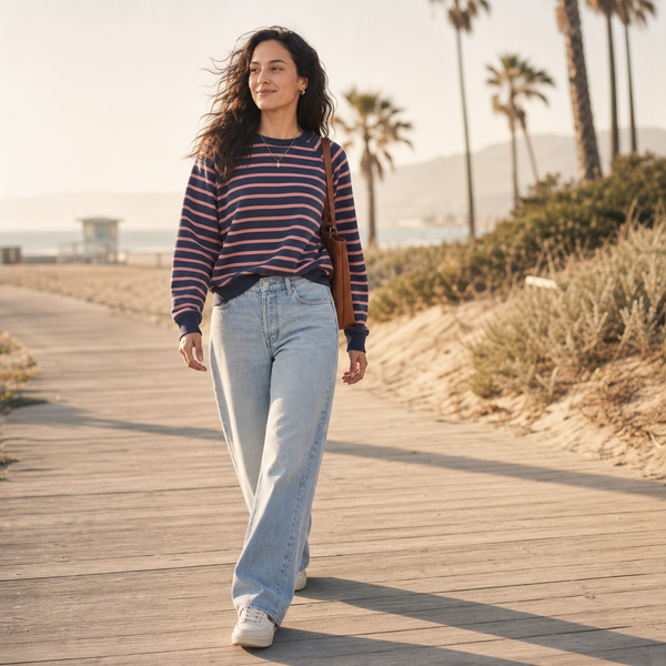 Cloud 9 Fleece Striped Reversible Sweatshirt