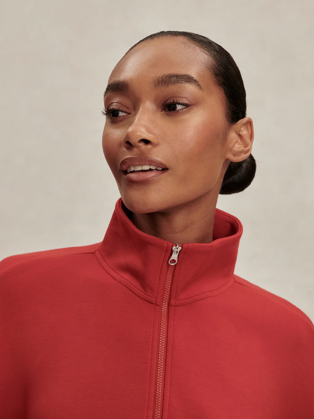 Sian Cropped Half Zip Midlayer