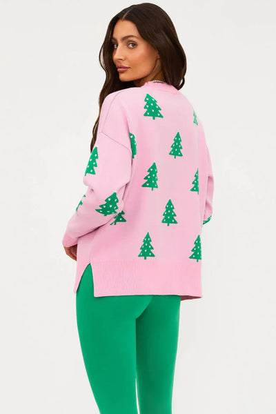 Callie Sweater in Pink Christmas