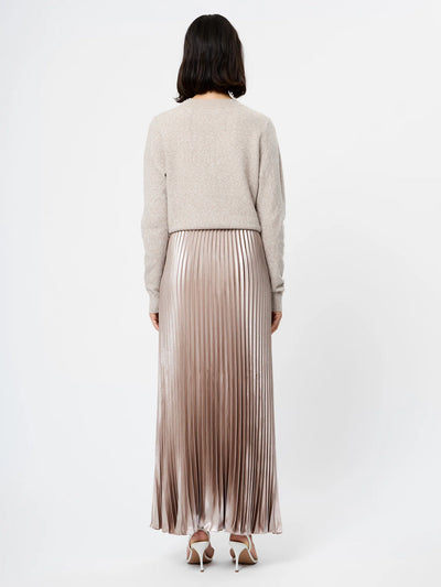Marielle Metallic Satin Maxi Skirt