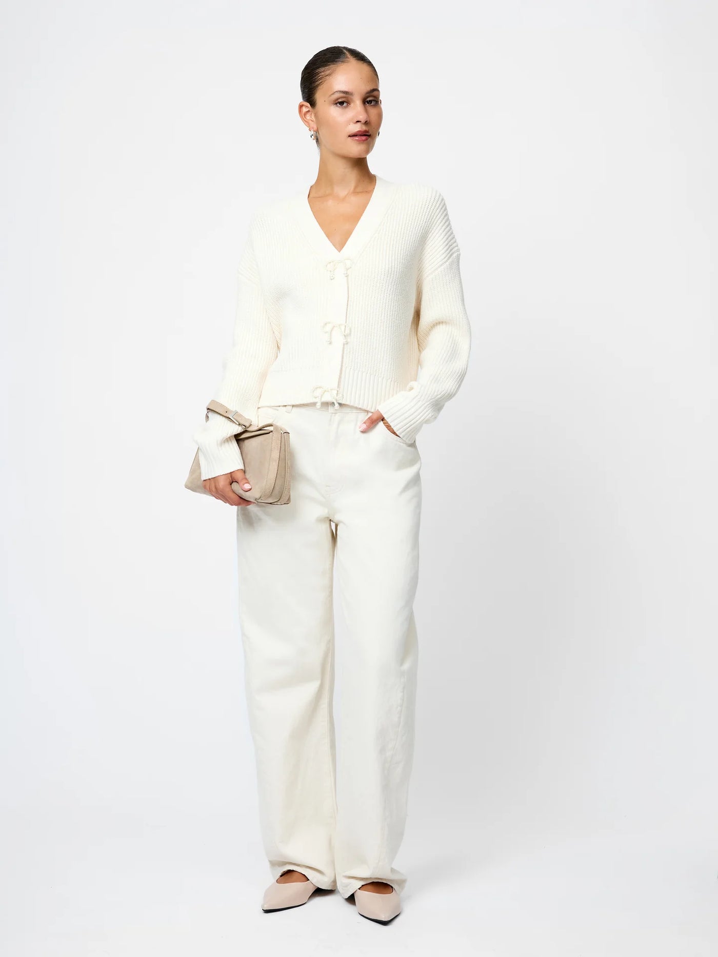 Babysoft Knit Embellished Bows Cardi