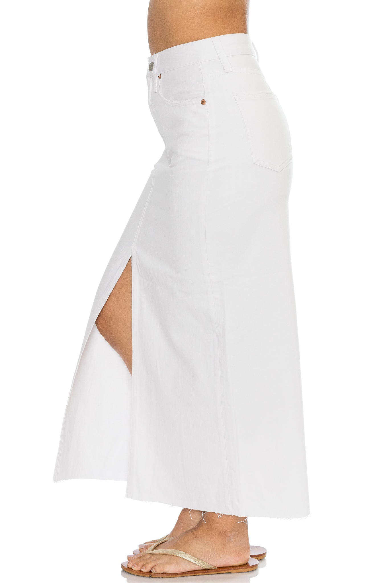 Alice Denim Skirt in White