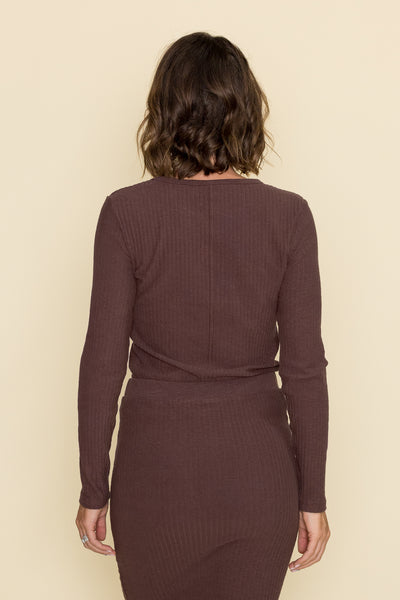 Rib Crewneck Crop Top