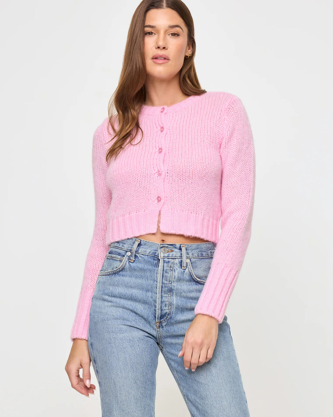 Womens Cardigans Short JXISABEL Knitted Cardigan Light Rose JJXX®