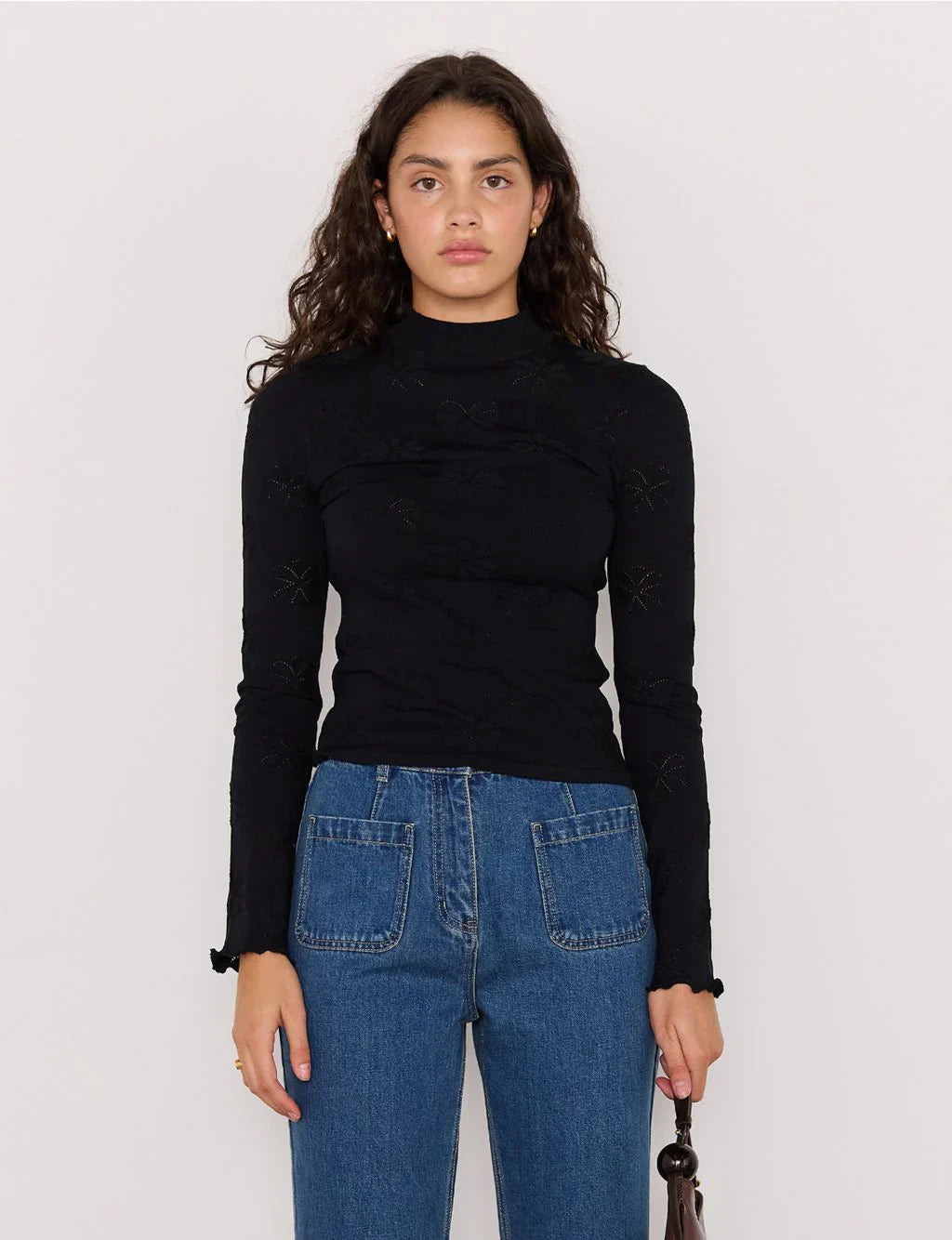 Kenni Pointell Knit Sweater