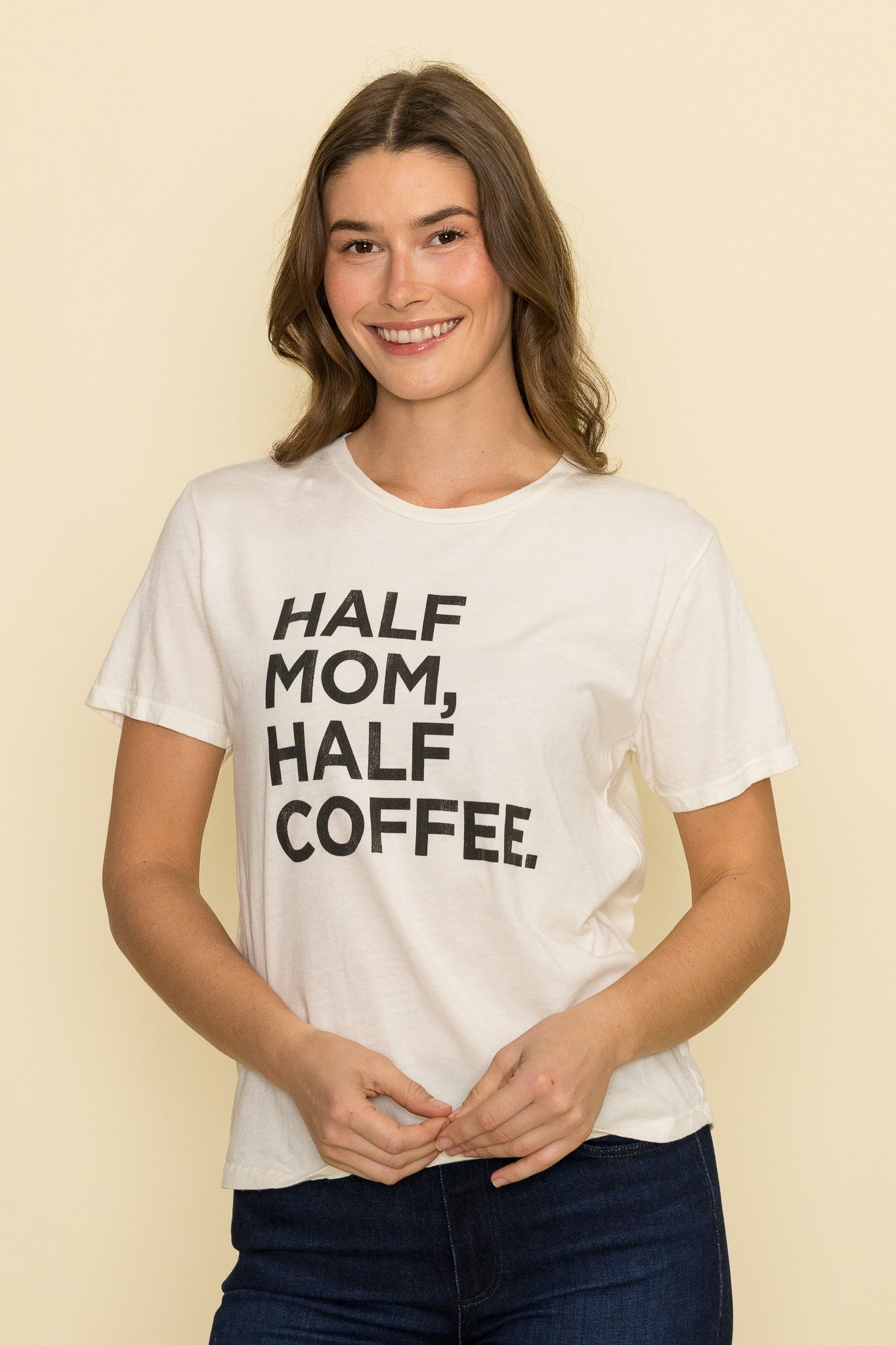 Half Mom, Half Coffee Graphic Tee