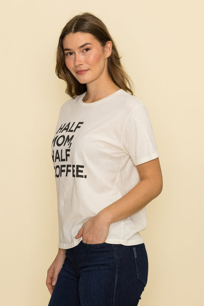 Half Mom, Half Coffee Graphic Tee
