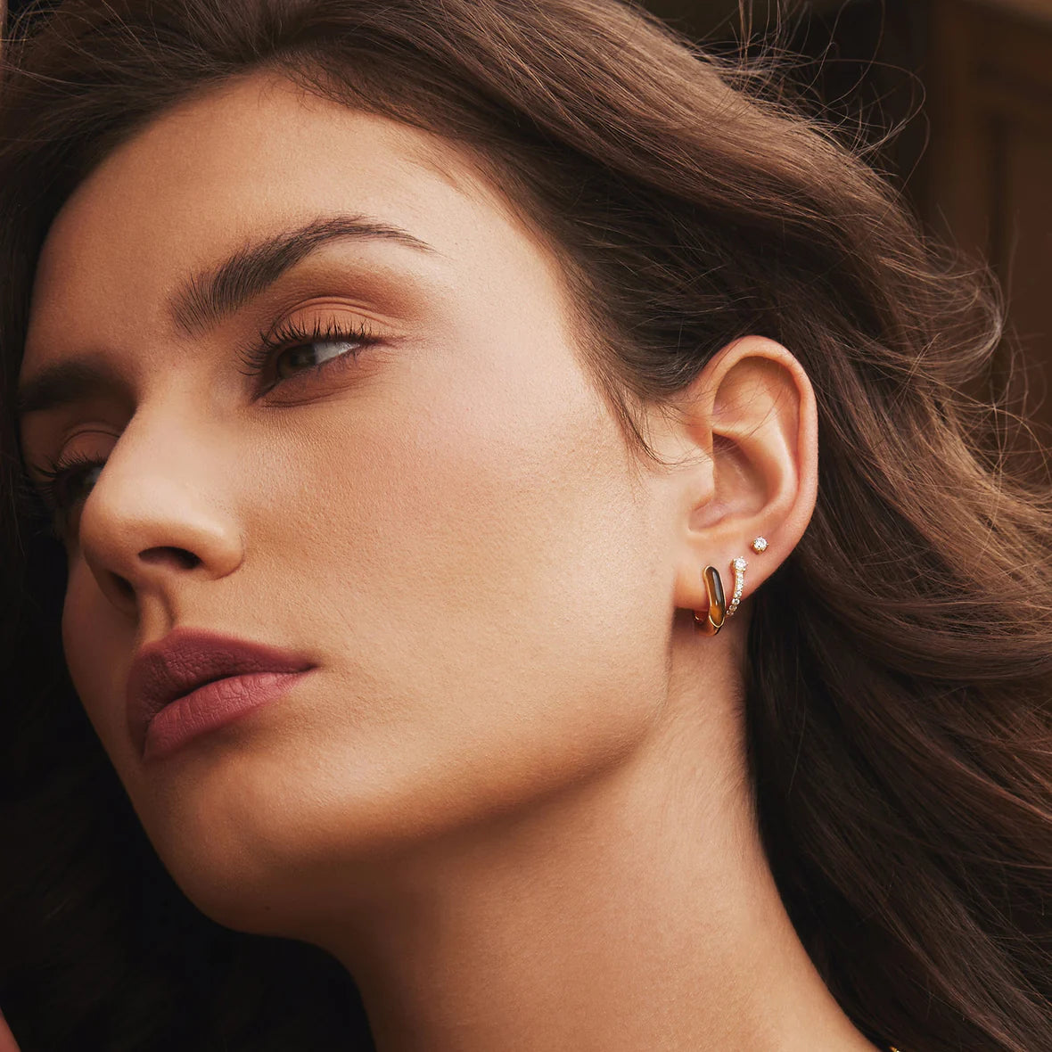 Sparkling Huggie Earrings