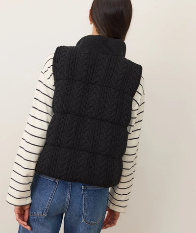 Alba Cable Knit Puffer Vest