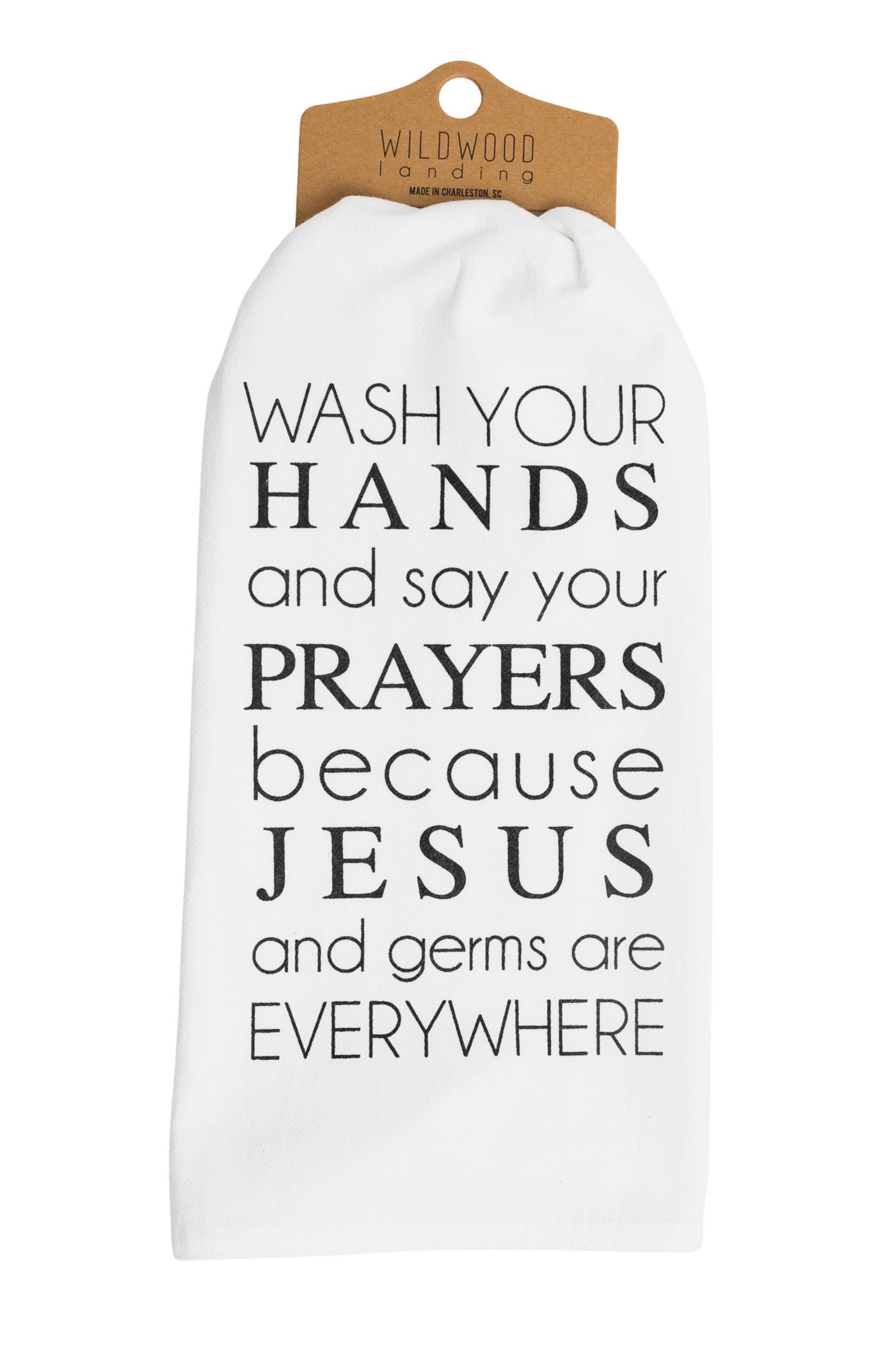 Jesus and Germs Tea Towel