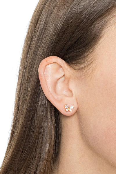 Butterfly Crystal Marquis Stud Earrings