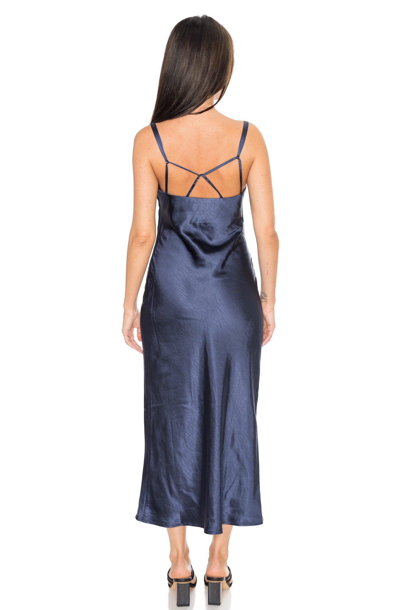 Linda Satin Slip Maxi Dress by Greylin