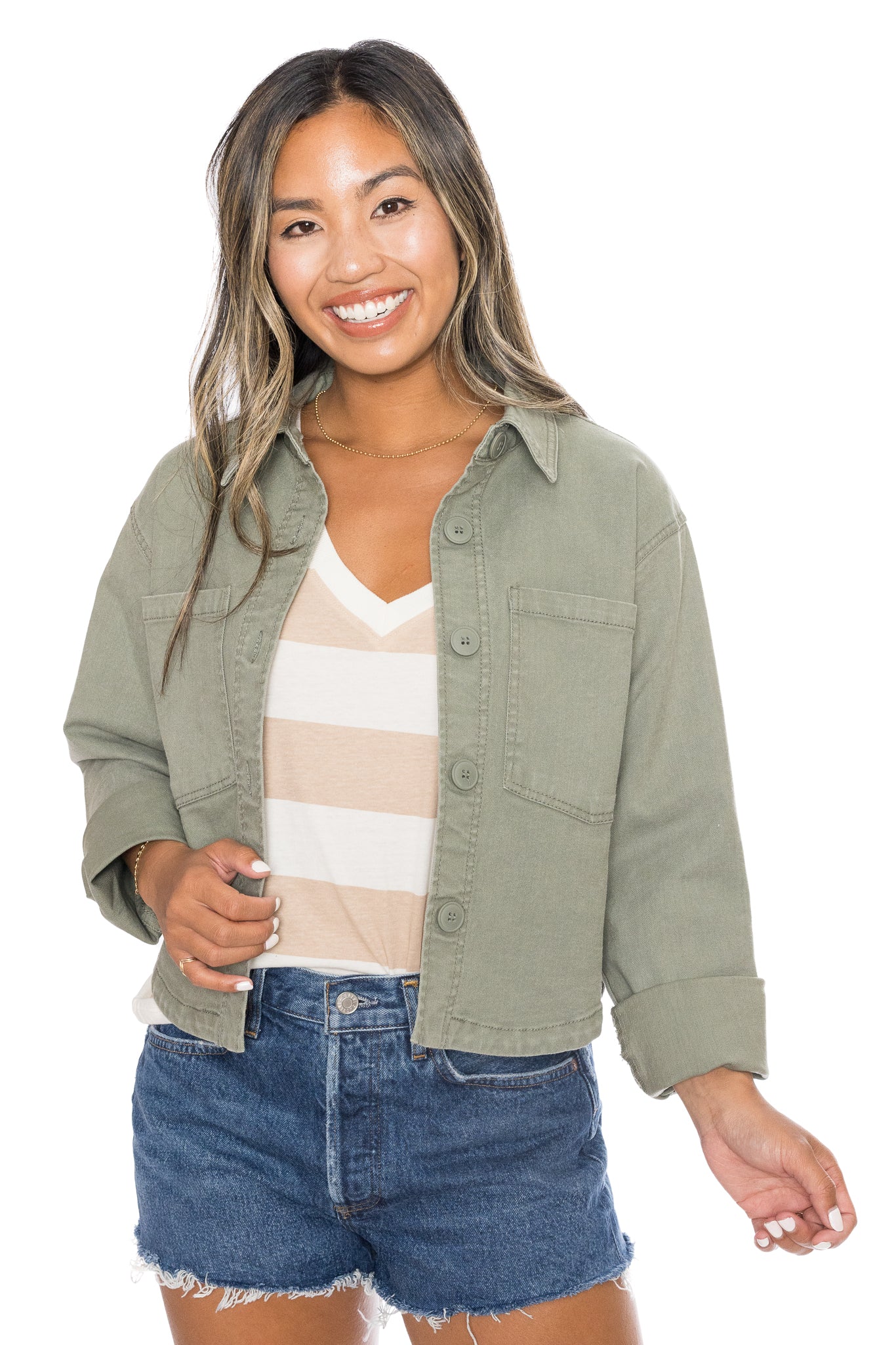 All Day Cropped Twill Jacket by Z Supply
