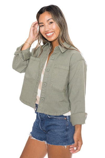 All Day Cropped Twill Jacket by Z Supply