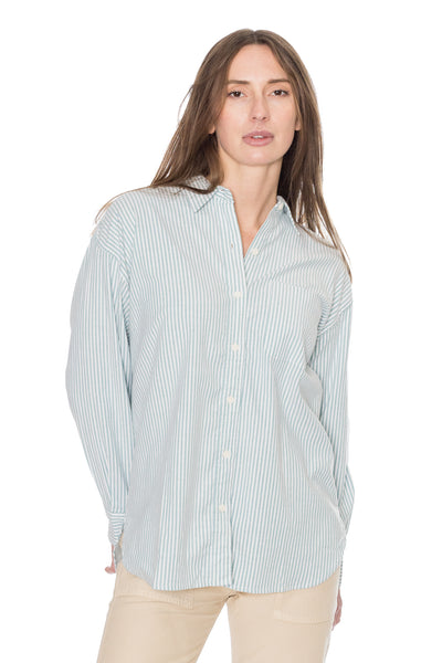 Stretch Oxford Relaxed Shirt in Lucky Stripe