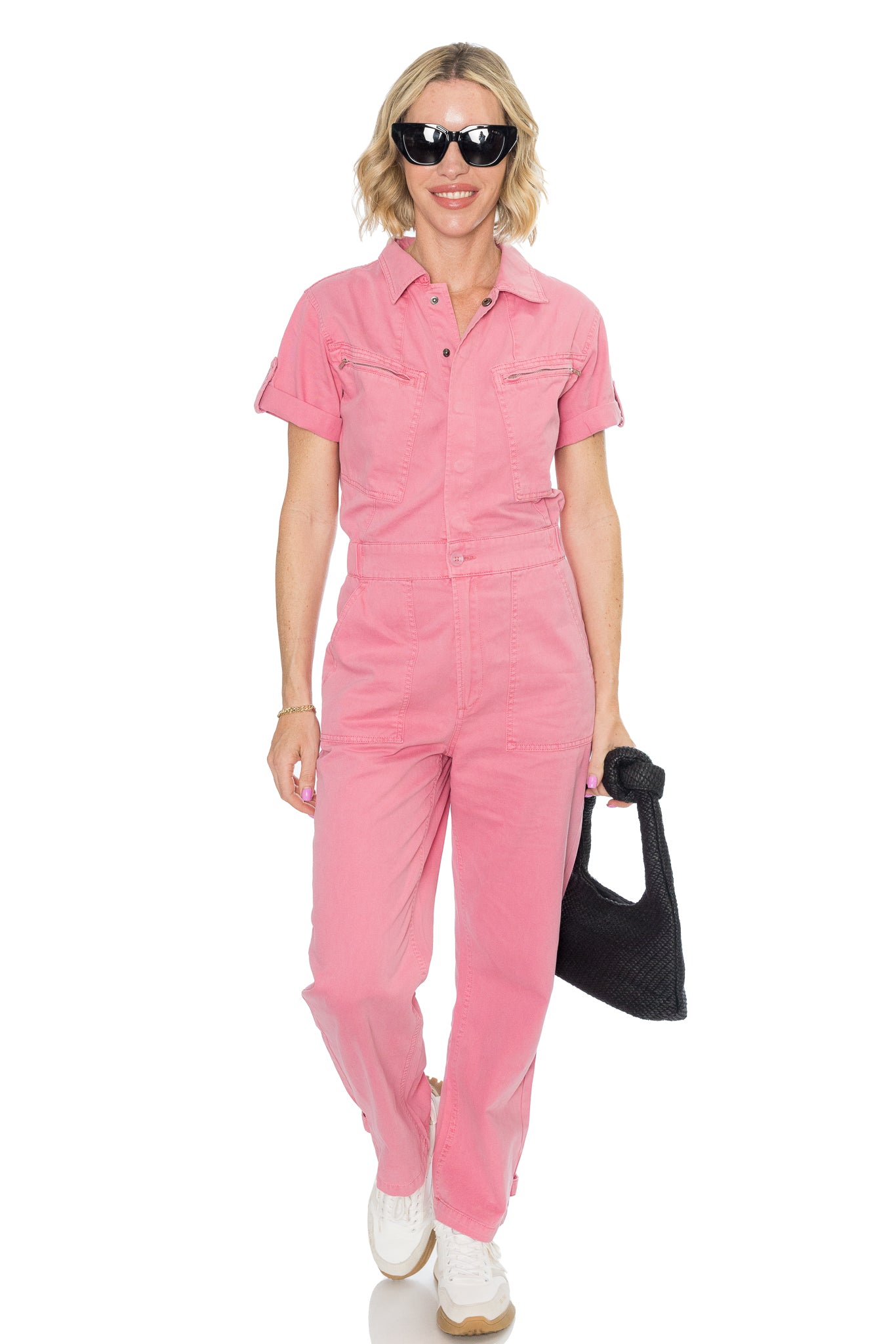 Campbell Jumpsuit in Peony Pink