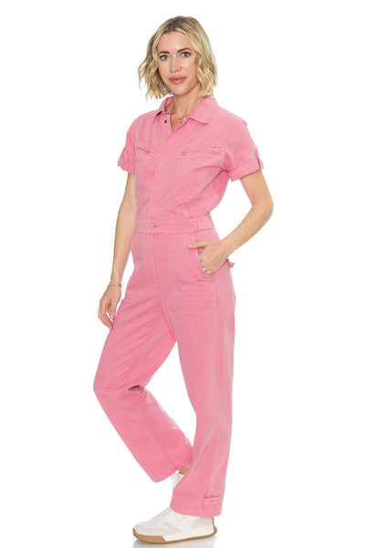 Campbell Jumpsuit in Peony Pink