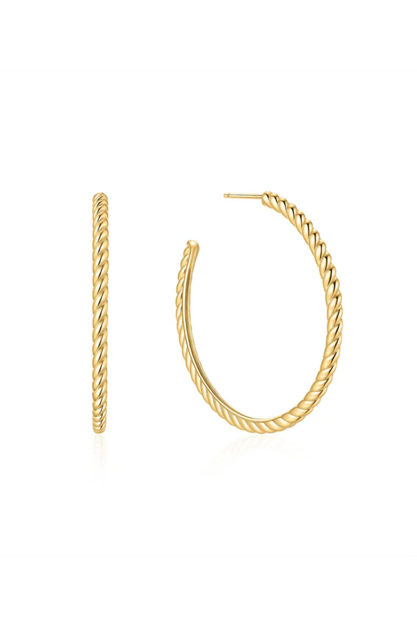 Twisted Oversized Hoop Earrings