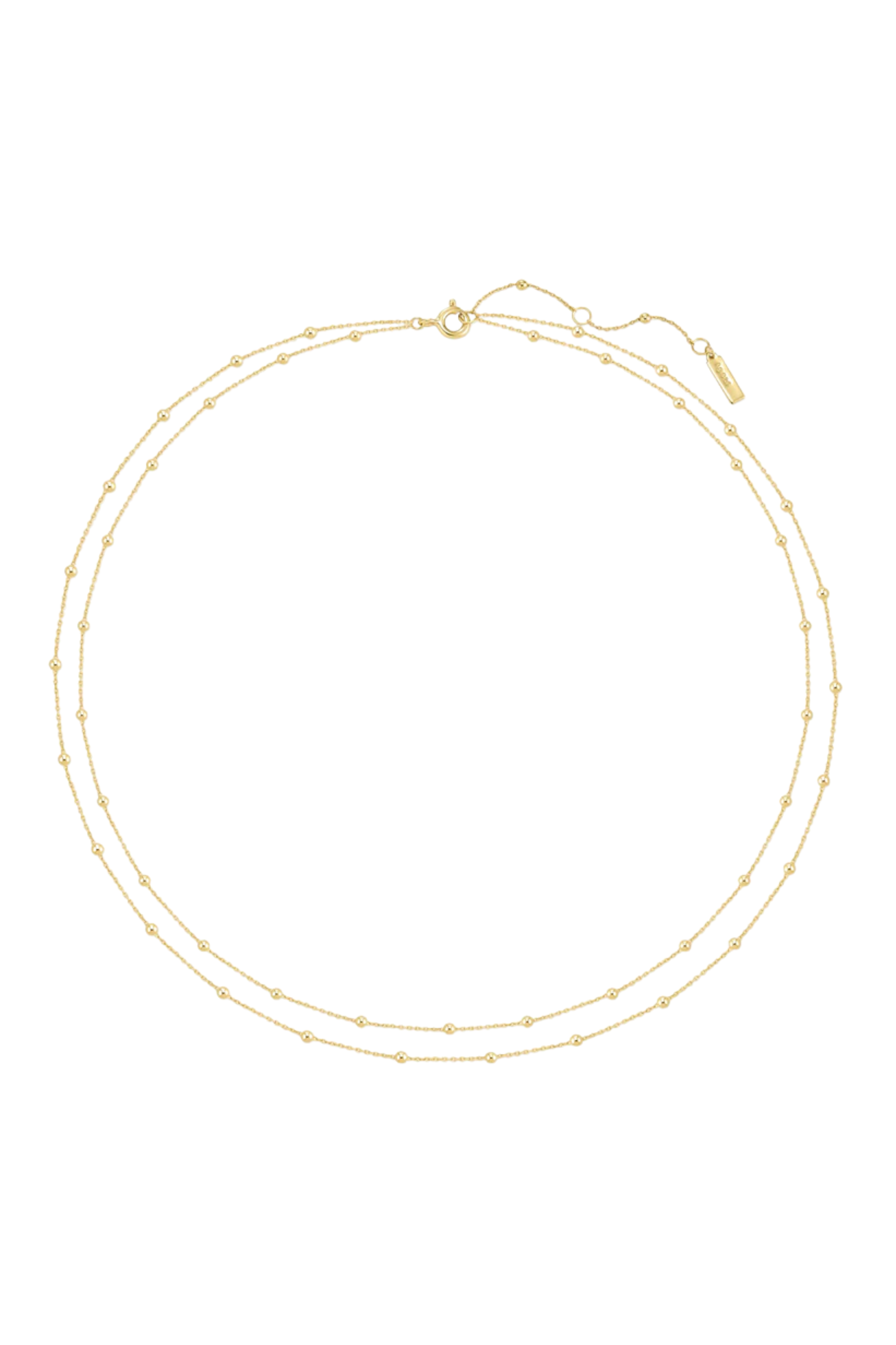 Double Chain Bead Station Necklace – Shop Common Thread