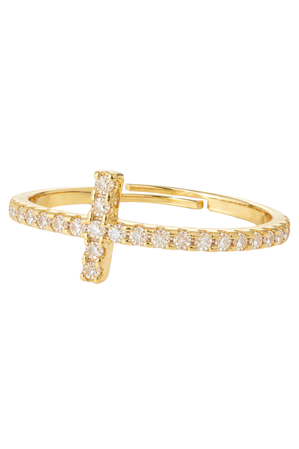 Pave Cross Ring