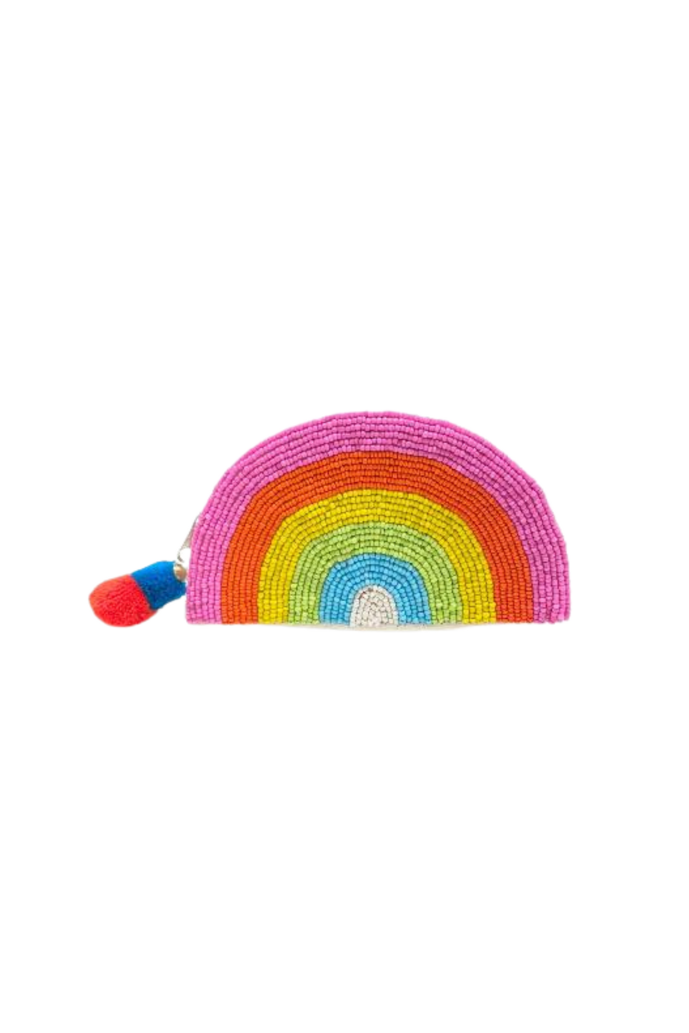 Rainbow Beaded Pouch