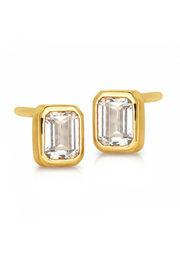 Lola Bezel Stud Earrings