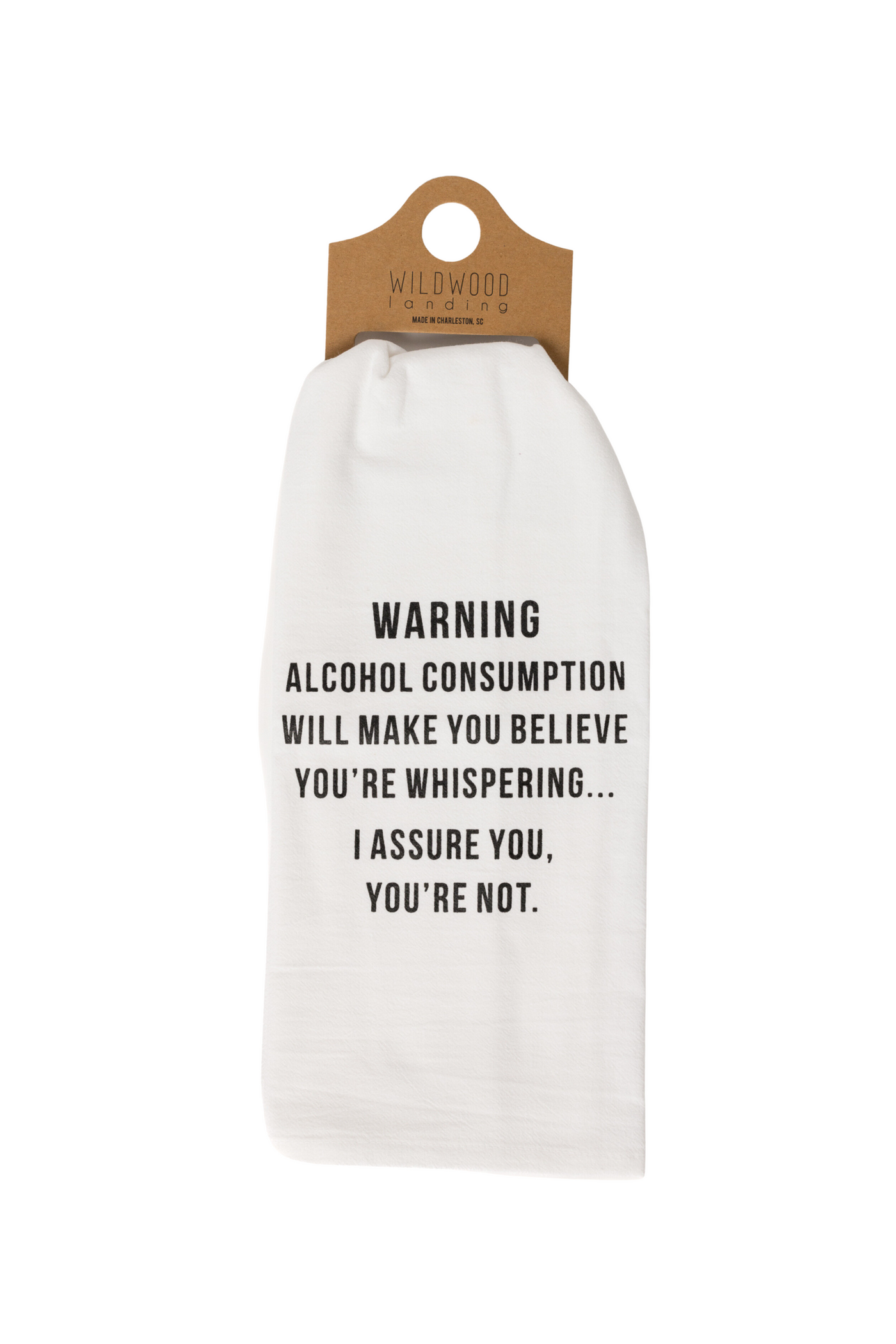 Warning Alcohol Consumption Tea Towel