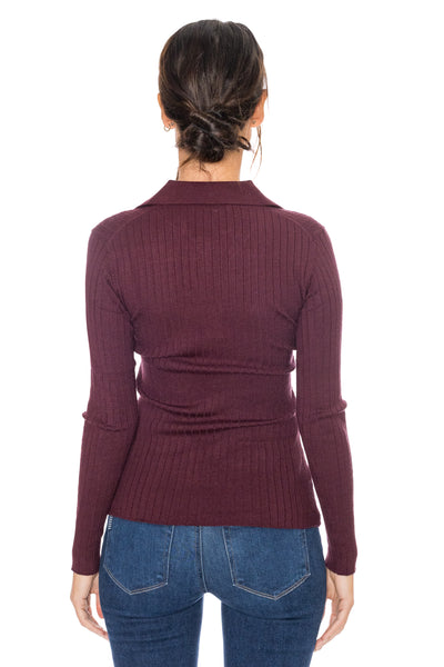 Deserae Knit Polo Sweater by Marine Layer