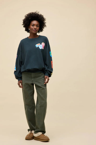 Ski Patch & Pass Oversized Sweatshirt
