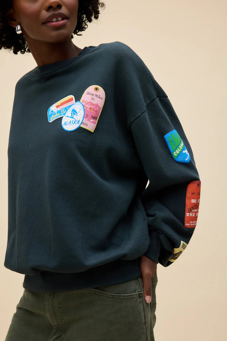 Ski Patch & Pass Oversized Sweatshirt