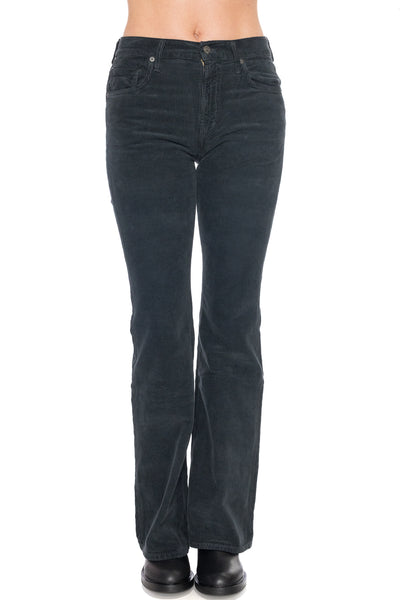 Isola Flare Corduroy in Washed Charcoal