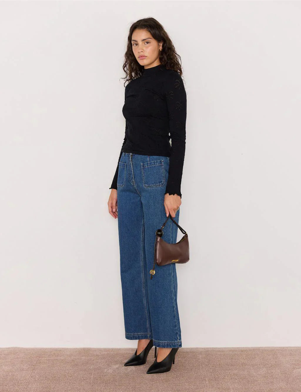 Kenni Pointell Knit Sweater