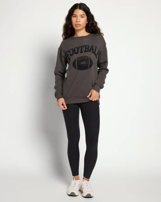 Flocked Football Sweatshirt
