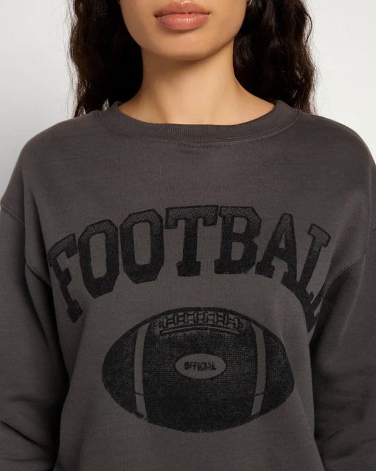 Flocked Football Sweatshirt