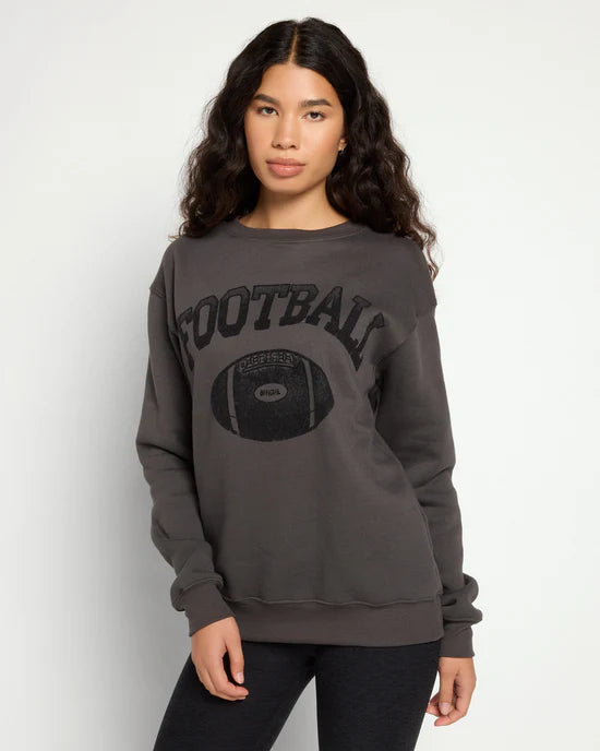 Flocked Football Sweatshirt