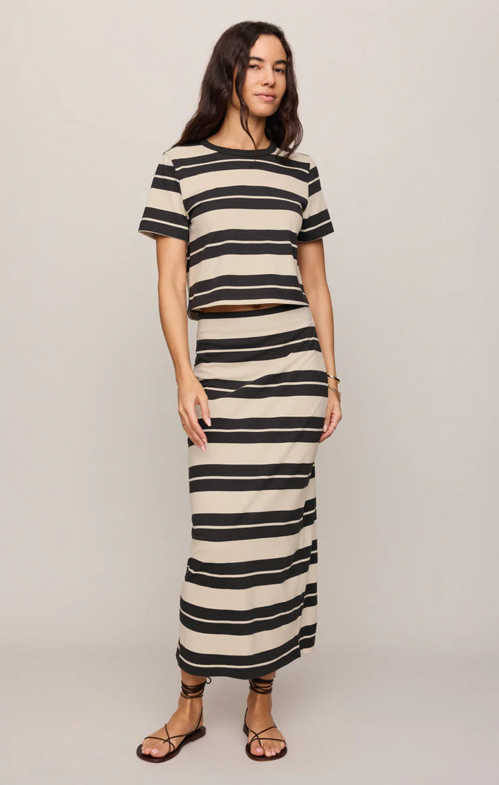 Gail Striped Jersey Midi Skirt – Shop Common Thread