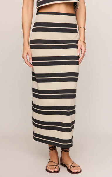 Gail Striped Jersey Midi Skirt – Shop Common Thread
