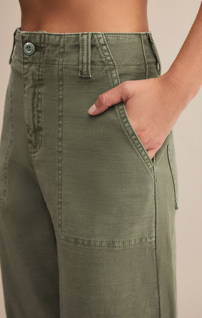 Olive Twill Pants