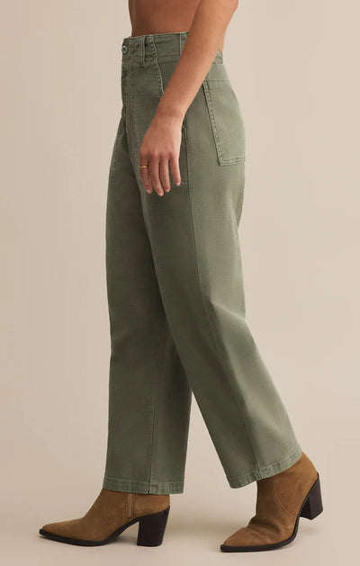 Olive Twill Pants