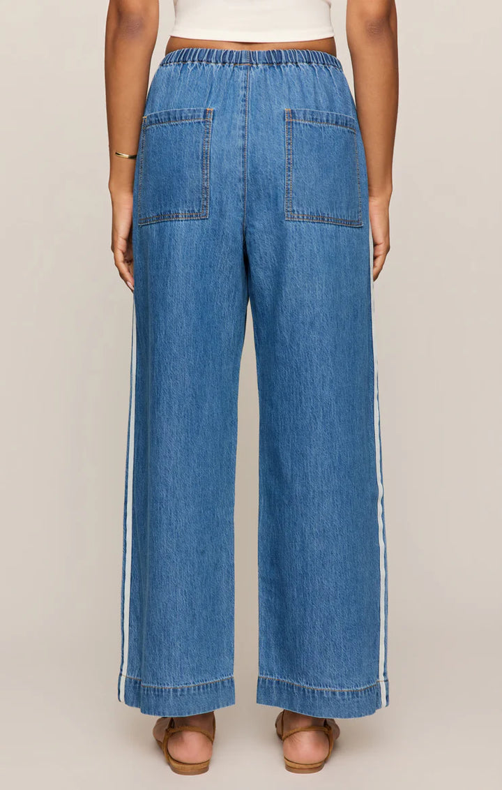 The Sidelines Denim Track Pant – Shop Common Thread