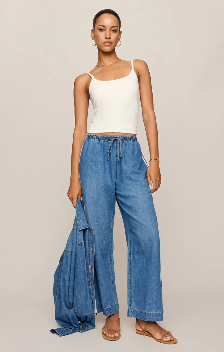 The Sidelines Denim Track Pant – Shop Common Thread