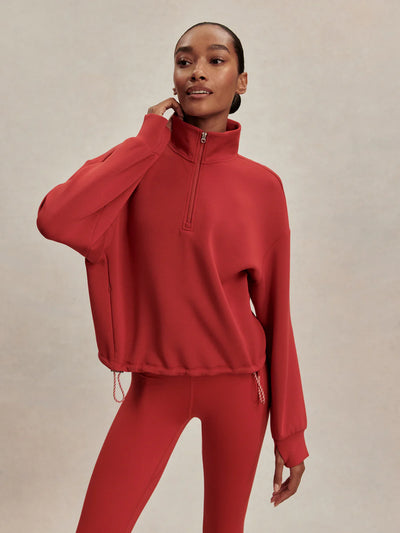 Sian Cropped Half Zip Midlayer