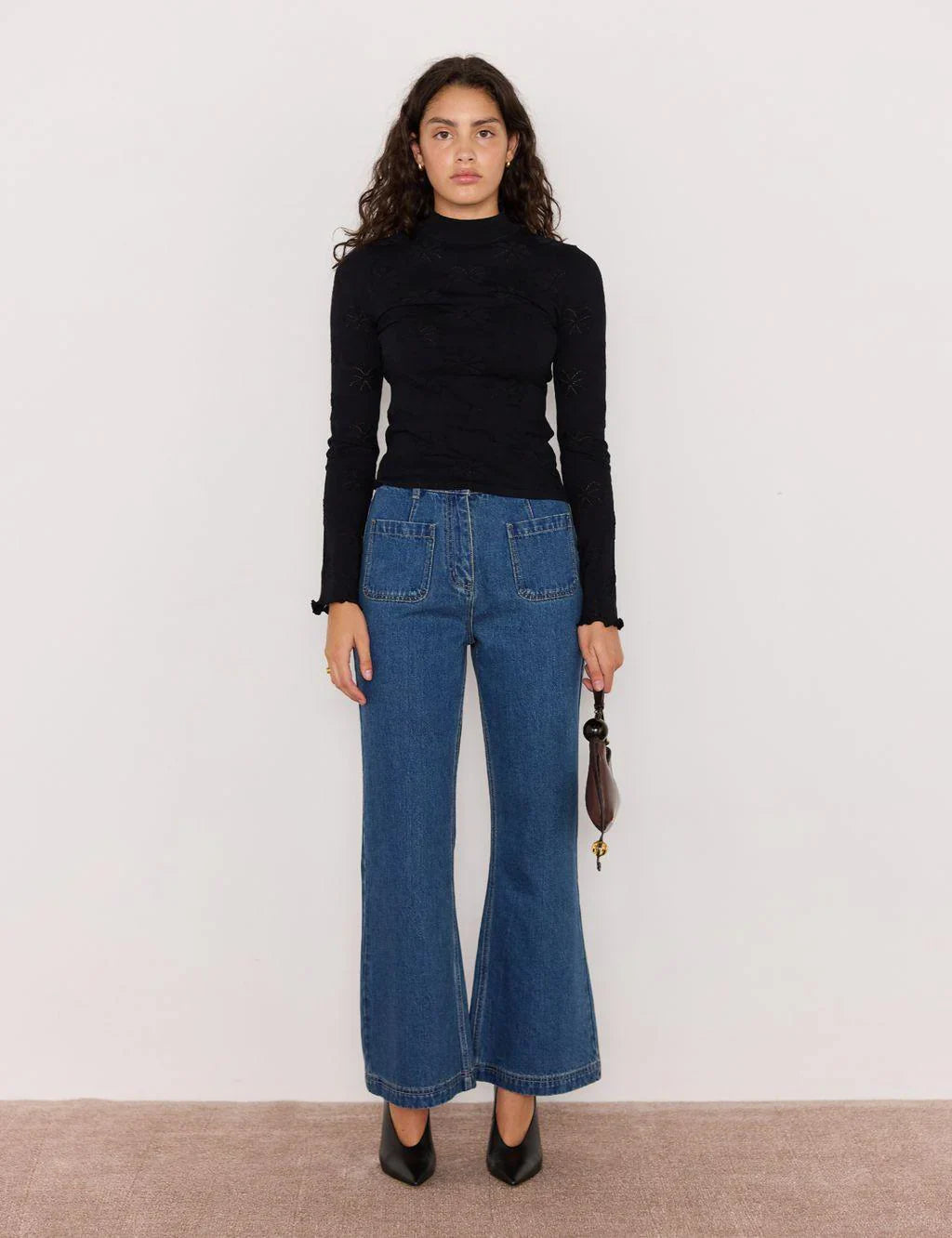 Kenni Pointell Knit Sweater