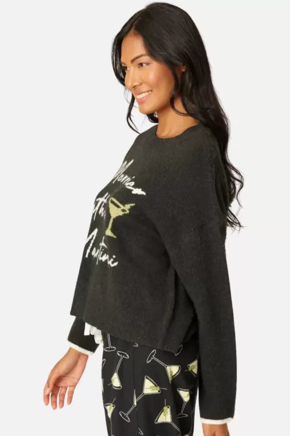 Merrier With A Martini Sweater