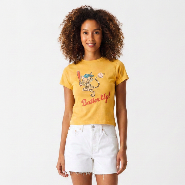 Batter Up Kitty Vintage Tee