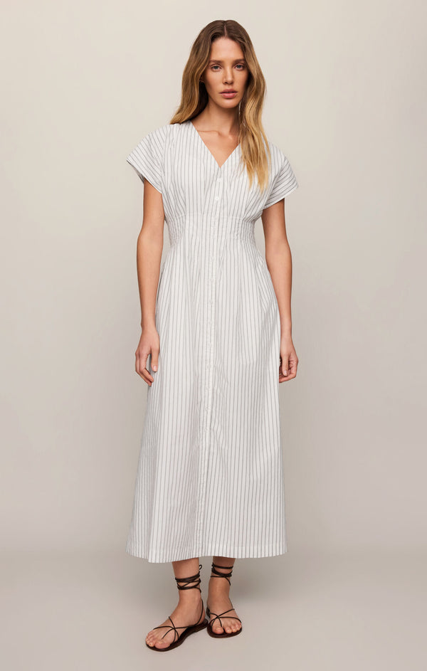 Sanna Striped Midi Dress