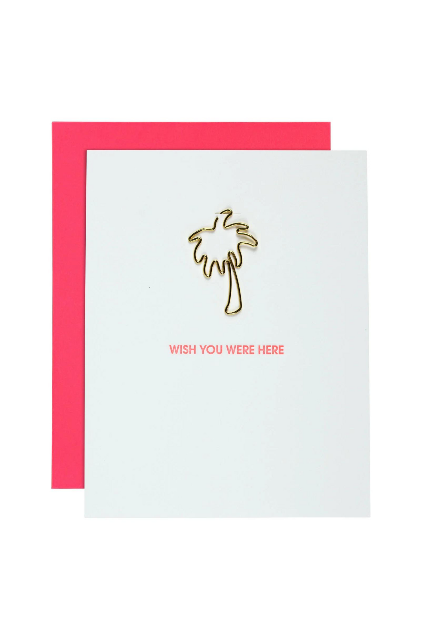 Wish You Were Here Palm Tree Paper Clip Card